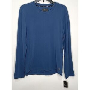 FLX Men's Active Urban Commuter Sweater Blue Long Sleeve Size Small NEW